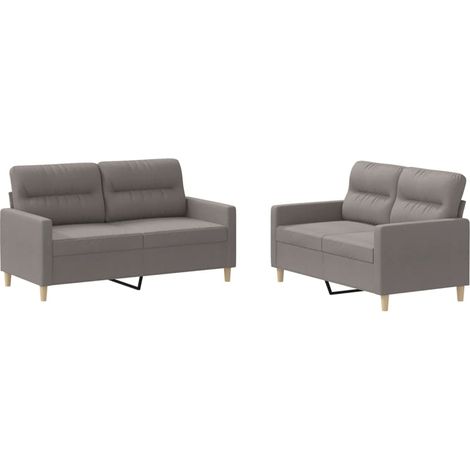 Maison Exclusive - Ensemble de canapés 2 pcs avec coussins Taupe Tissu (1/5)