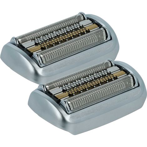 vhbw 2x testina di ricambio compatibile con Braun Series 9, Pro rasoio elettrico, argentato opaco