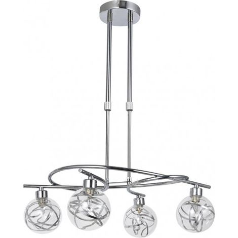 FABRILAMP Kronleuchter Modell VARANASI Chrom 4 Lichter (1/3)