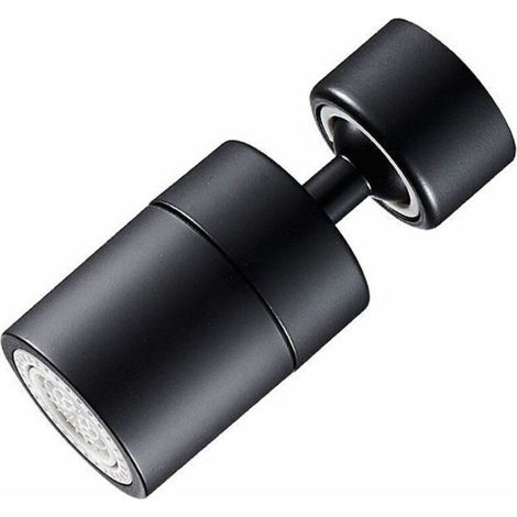 Mousseur et brise-jet pour robinet,Aérateur de Robinet(Noir), 360° Pivotant Embout Robinet Cuisine, 2 Modes Mousseur Robinet Economie Eau, Brise jet Filtre Robinet Cuisine Salle De Bain lavab (1/5)