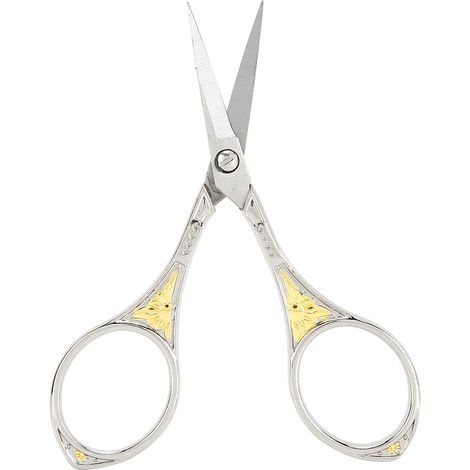 Ciseaux vintage motif tournesol, acier inoxydable doré et argenté, outil de coupe pour couture, broderie et tissu, paire de ciseaux de précision (1/5)