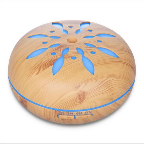 Diffuseur d'huiles essentielles 550 ML, 10 Types d'huiles essentielles gratuites, diffuseur d'arôme humidificateur à ultrasons + lumière LED 7 Couleurs, télécommande, pour la Maison, Yoga,Spa