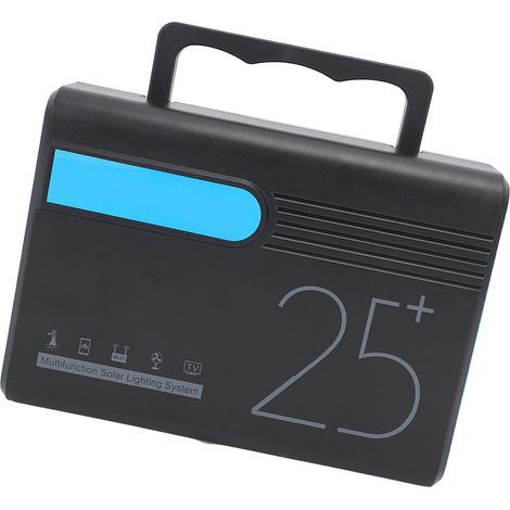 Tragbare 12V-Solarstromstation mit Solarpanel für Außenbeleuchtung und zum Aufladen von Mobiltelefonen (EU-Stecker, 100-240V) (1/5)