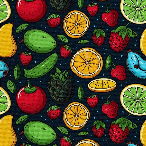Tela decorativa para exteriores Oxford - Motivo frutal DX6994 (1/5)