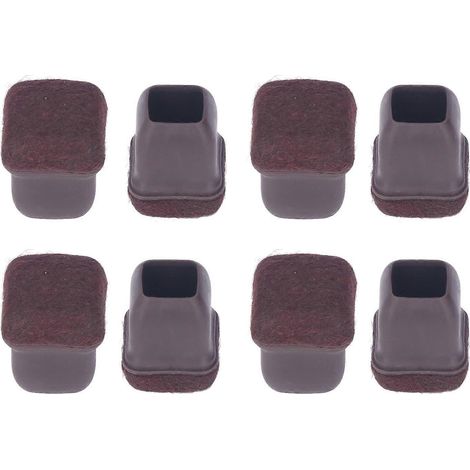 8-teiliges Stuhlbein-Schutzset aus TPE für Tisch und Hocker, braun, Größe S
