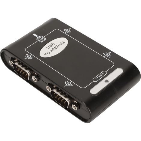 Adaptateur USB vers 4 Ports Série RS232 DB9 Compatible Windows 10 8 7 (1/5)