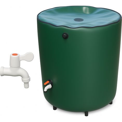 Réservoir d'eau de pluie 500L cuve pliante Vert pliante Fass d'eau pliante (1/5)