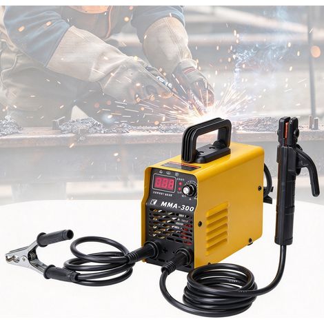 Poste à Souder - Poste à Souder Inverter - Machine à souder électrique 3.8KW - 20-250A - Soudeuse portative ARC 300 - 220V - Jaune (1/5)