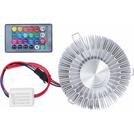 Applique murale tournesol, LED RGB 3 W, aluminium, télécommande, idéale pour chambre, table de chevet ou salon, 85-277 V (1/5)