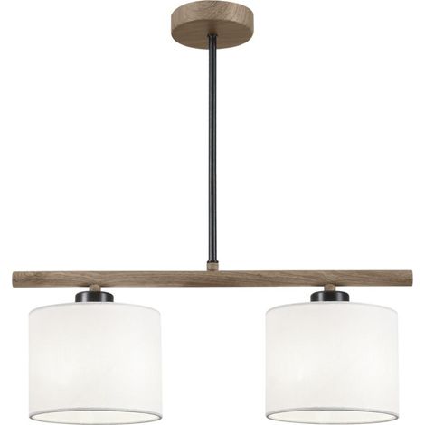 Lámpara lineal de 2 luces modelo Berta acabado negro/blanco, 49 cm(alto) 46 cm(ancho) 15 cm (fondo) (1/3)