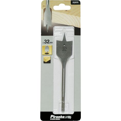 BLACK DECKER - PIRANHA - PUNTA PIATTA PROFESSIONALE PER TRAPANI - PER FORI LEGNO - Ø32MMx154MM (1/2)