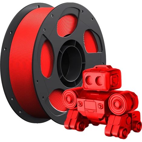 Filamento PLA, forma solida, elevata compatibilità, 3 kg, rosso lucido (1/2)