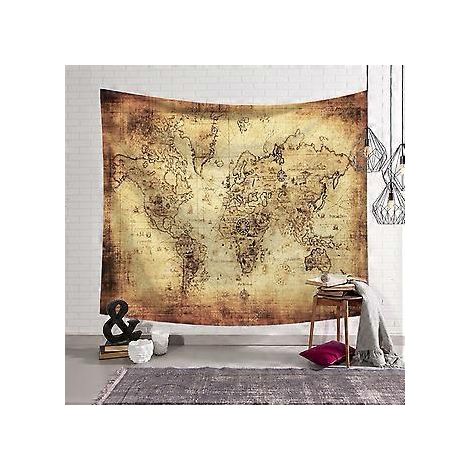 Dekorativer Wandteppich Historischer Atlas Alte Weltkarte Wandteppich Heimdekoration Wanddekoration zur Dekoration 150x200 cm2.