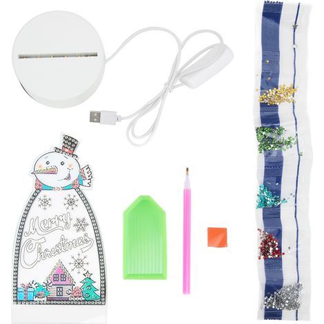 Lampe LED à Peinture Strass, Effet 3D Anti-Décollement, Lumière Douce pour Tableau d'Art, Veilleuse pour Salon ou Bar (1/5)