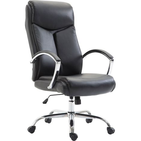 Sedia da ufficio regolabile in sintetico nero BUR10259