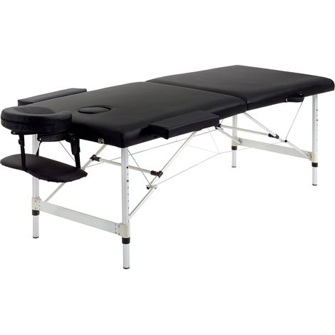 Lettino da Massaggio Fisioterapia 1 Snodo 185x70,1x80 cm in Legno Nero (1/5)