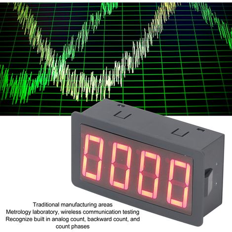 Compteur numérique digital LED haute fréquence 100kHz, minuteur à décompte avec relais intégré, alimentation DC8-24V, fréquencemètre intelligent pour industrie. (1/5)