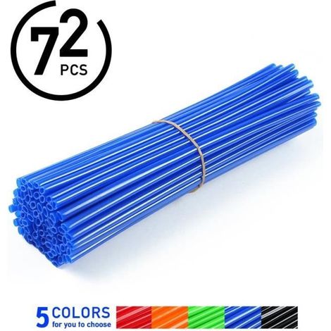 72pcs Couvres Rayons Moto Spokes Skins Set Protections Universelles Pour Roues Et Jantes Motocross Motos (1/4)