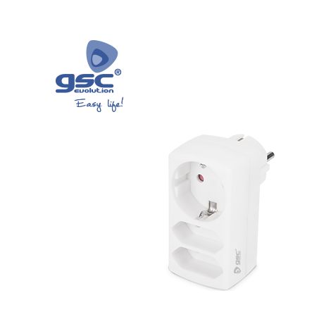 Dreifacher Steckdosenadapter schuko in Leitung GSC 000203366