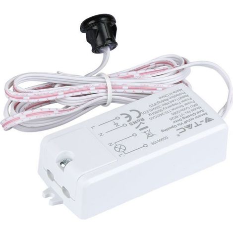 V-TAC VT-8026 SENSORE DI MOVIMENTO APERTURA PORTA A INFRAROSSI CORTO RAGGIO PER LAMPADINE - SKU 5085