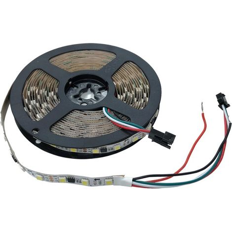 Ruban LED intelligent IC 12V DC - 14,4W/m - IP20 - 60 LED/m - - Blanc Froid (1/3)