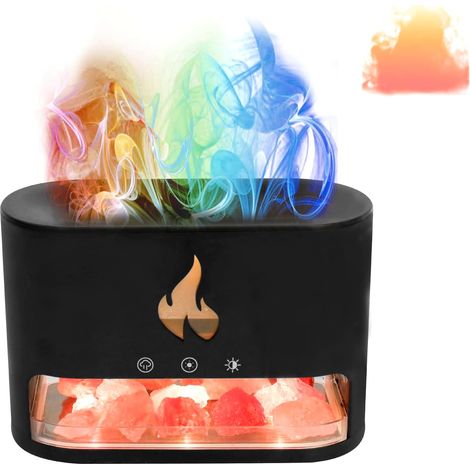 Diffuseur arômes effet flamme 7 couleurs 250 ml - Noir (1/5)