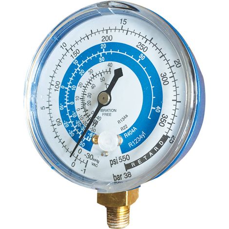 Manomètre R134a - R1234yf HP 1x1/8 NPT spécial climatisation véhicule - AC 9160 - CLAS Equipements