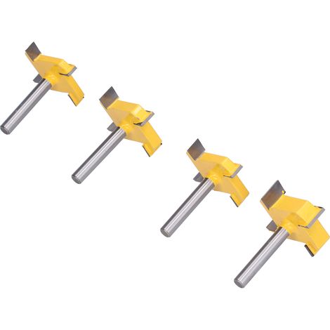 Fraise à surfacer à 4 dents, queue de 6,35 mm (1/4"), pour le fraisage CNC du bois. (1/5)