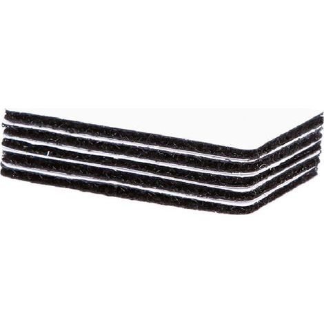 30 Pièces Scratch Autocollant Double Face,46cm Bande Scratch Adhésive Scratch Autocollant Rectangle Adhésif Double Face Puissant Réutilisable pour la Maison le Bureau (Noir) (1/3)