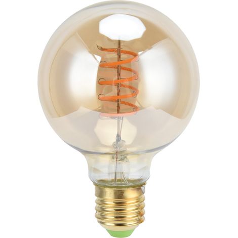 Ampoule LED Vintage à Filament Flexible, Support E27, 4W Lumière Chaude Dorée 110V pour Maison Bar Hôtel (1/5)