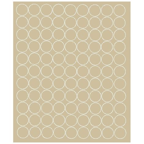 Adesivi circolari da 4 cm, adesivi circolari a pois, 99 pezzi, beige lucido