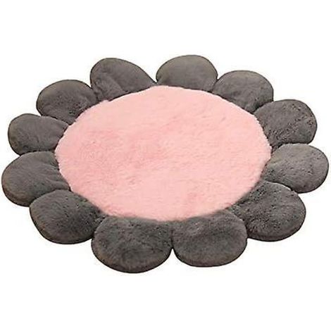 Cama acogedora de flores rosas, de poliéster, lavable a máquina, para perros y gatos. (1/5)
