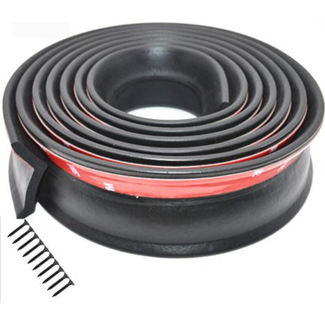Joint de Porte de Garage Universel de 3 m, Bande d'Étanchéité en Caoutchouc pour Porte de Garage Multifonction, Bande d'Étanchéité pour Bas de Porte de Garage avec Clous