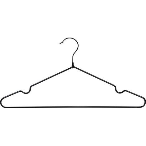 Sascha Kleiderbügel aus schwarzem Metall, 20 Stück, rutschfest, mit drehbarem Bügel und schlankem Design für platzsparende Aufbewahrung, ideal für Hosen und Röcke, praktisch und leicht für optimale Au (1/5)