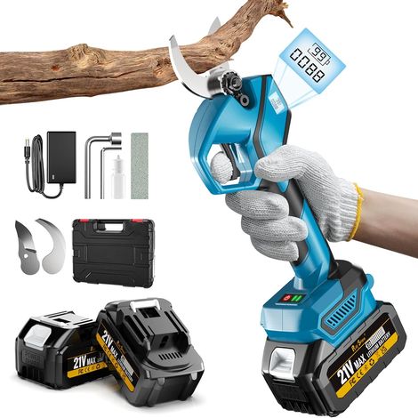 Sécateur Électrique Sans Fil 35MM SK5, 2 Batteries 4.0Ah, Moteur Sans Balais 1000W, Bypass avec Compteur LED (1/5)