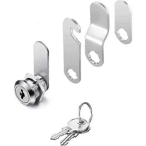 Serrure à came 16/30 mm pour porte, armoire, boîte aux lettres, tiroir, placard, casier, en alliage de zinc (1/5)