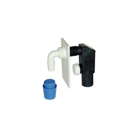 SIFONE MOPLEN A INCASSO PER LAVATRICE DN 40 PIASTRA BIANCA  piastra in plastica bianca