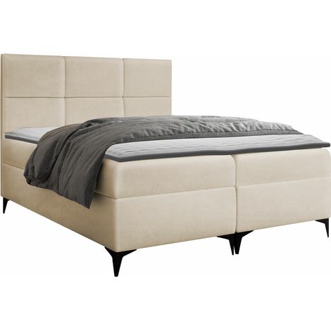 Lit boxspring Mare, Magic Velvet 2250, Continental, Unique, 120x200, Tissu, Disponible, 124x208x115cm (1/5)