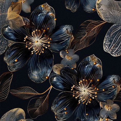 Tissu décoratif d'extérieur Oxford - Motif Fleurs I DX5318 (1/5)