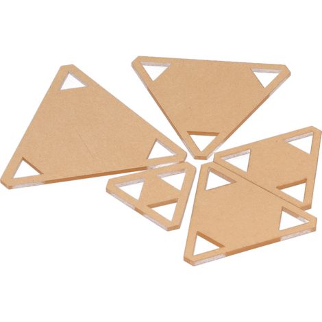 Lot de 5 gabarits de dessin géométriques triangulaires réutilisables en acrylique