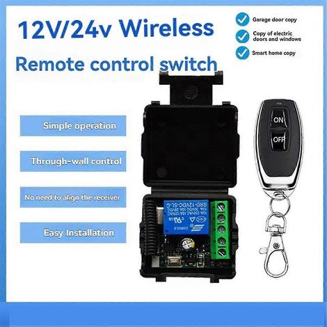 433MHz Wireless Remote Control Switch RF Relay 12V Remote Control Switch for Garage Door Motor Light