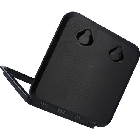 Trappe d'accès pour pont marine 20x18 pouces avec serrure et protection UV, couvercle d'inspection étanche (Noir)