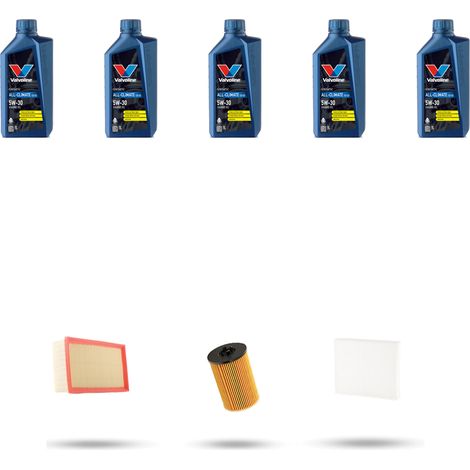 Kit tagliando 3 FILTRI e 5L OLIO compatibile con Seat Leon III 1.6 TDI 77kw Dal 2012 (1/5)