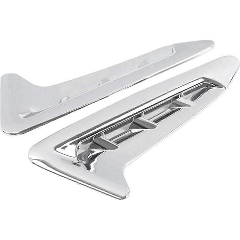1 paire de garnitures de sortie d'air latérales avant compatibles avec BMW X3 G01 X4 G02 2018-2024, style automobile, aération d'aile chromée argentée (1/5)