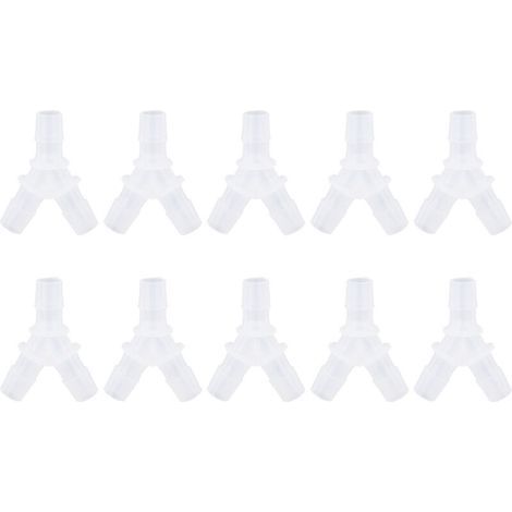 Raccords de tuyaux souples, connecteur de Type Y pour Aquarium, pompe à air, connecteur à 3 voies (8mm), 10 pièces (1/4)