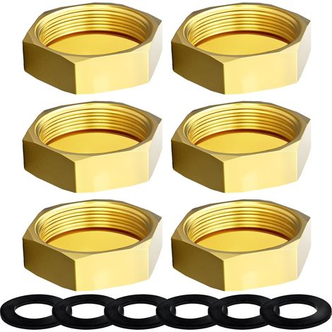 Réducteurs 1/4 à 3/8 Pouce en Laiton, Rallonge de Réduction avec Hexagone, Filetage Extérieur x Intérieur, pour la Conversion Tuyauterie(Lot 4) Capuchon Hexagonal Ig 1/2" (1/5)