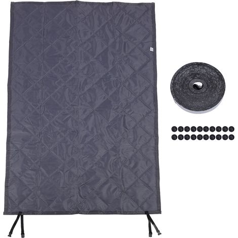 Housse de fenêtre isolante 3 couches en tissu Oxford, garnie de coton, antigel, pour l'hiver, idéale pour le salon, la cuisine et le grenier. Dimensions : 99,1 x 160 cm / 39,0 x 63,0 pouces. (1/5)