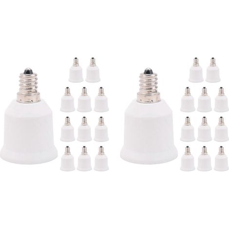 Lot de 24 E12 pour E26 adaptateur E12 douille de lampe pour Medium base E26 E27 Con r douille de lampe adaptateur (1/5)