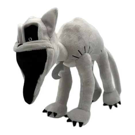 Niedliches Katzenplüschtier – Offizielles Smiling Critters Nickerchen-Set, Monster-Plüschkatze beim Nickerchen und Hundefigur für den Tag, Plüschtiergeschenk – Kinderfreundlich – WEISS (1/5)