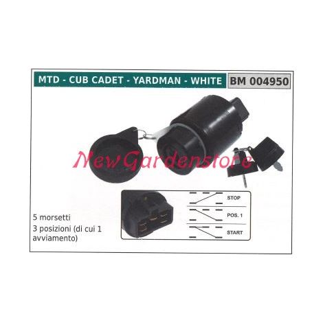 Interruptor de arranque MTD 5 terminales 3 posiciones 004950